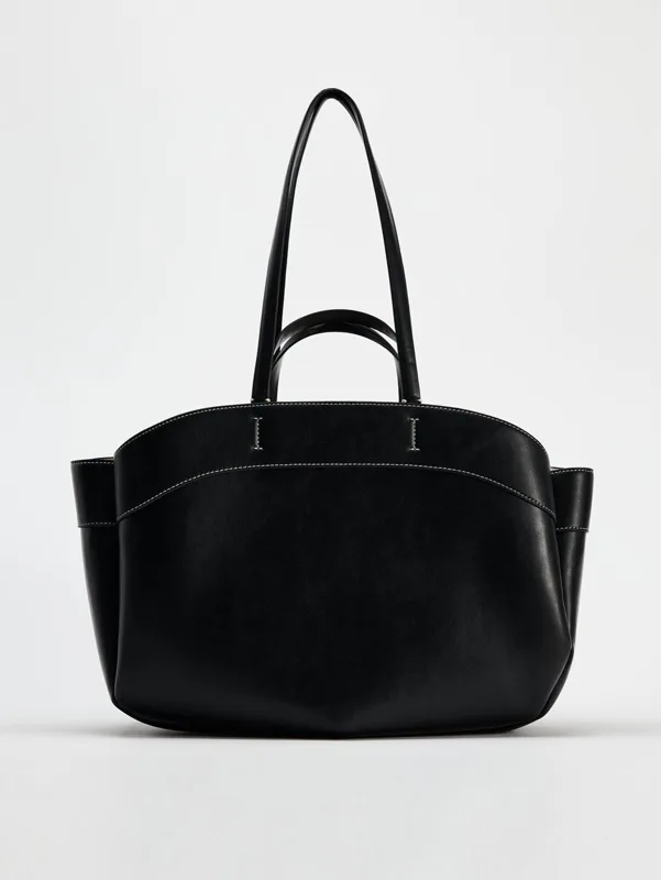 Women Bags Zara - Damska torba z grubej bawełny etui