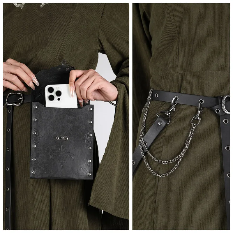 Women Bags Europe - Torba Steampunk Średniowieczna Wikingowska z Paskiem,