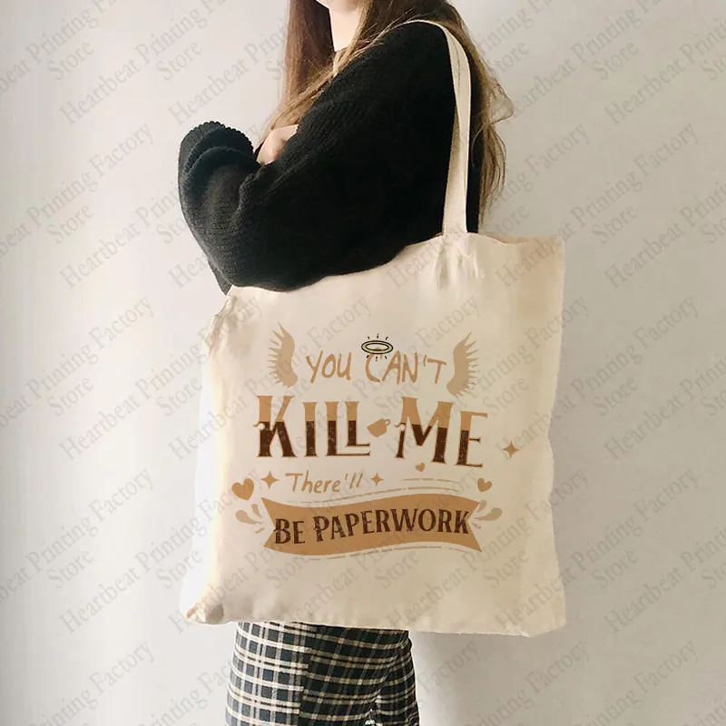 Women'S Best Bags For Travel - Aziraphale Good Omens wzorzysty worek płócienne