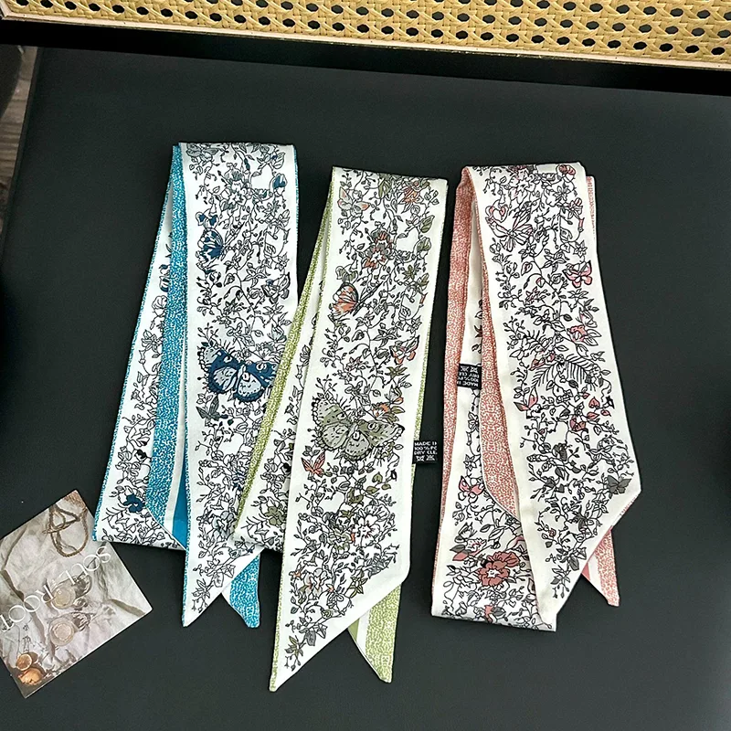 Women Bags Brands - Szalik damski z jedwabiu z motywem