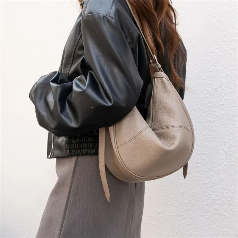 Half Moon Crescent - BURMINSA Miękka Torba Hobo w Kształcie