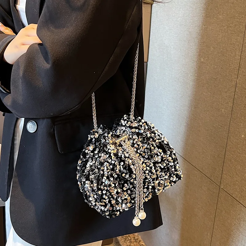 Women'S Bags New Look - Stylowa torebka damska z cekinami, nowy