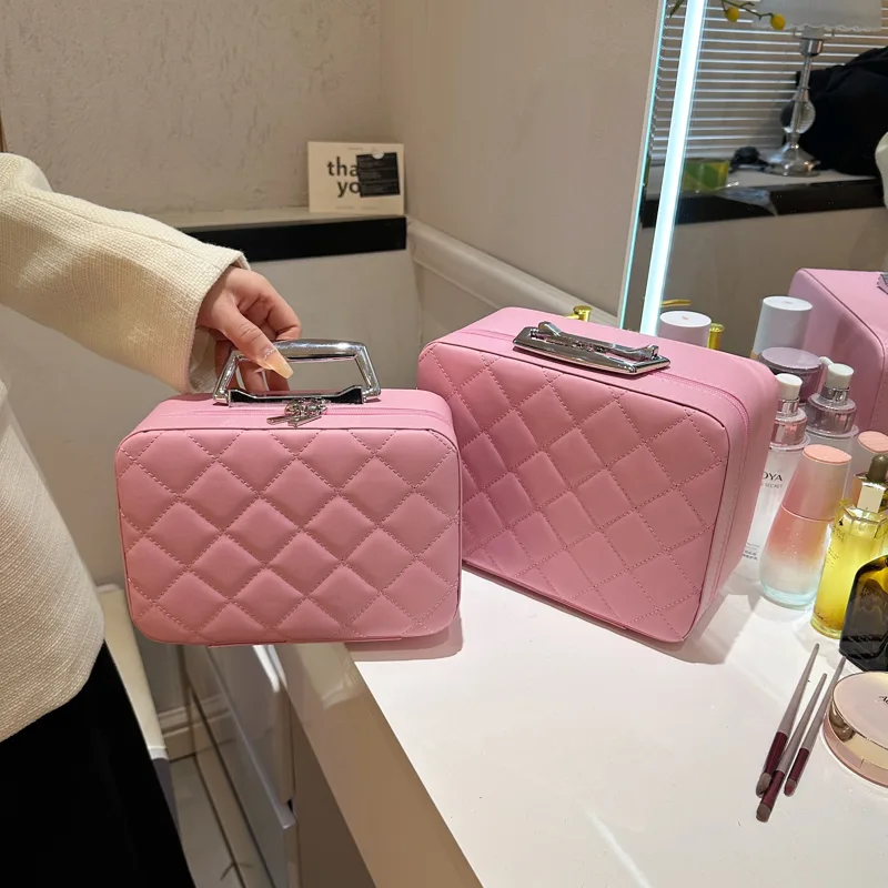 Women Bags Outlet - Skórzana Argyle przenośna damska torba kosmetyczna