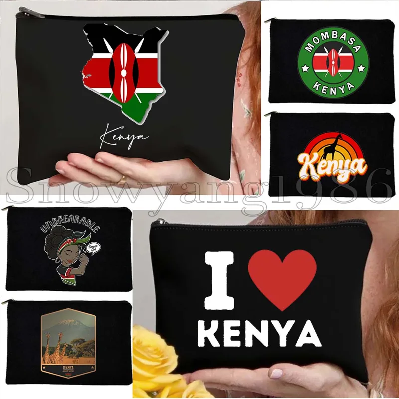 Women Bags Kenya - Kosmetyczka z herbem Kenii, flagą i