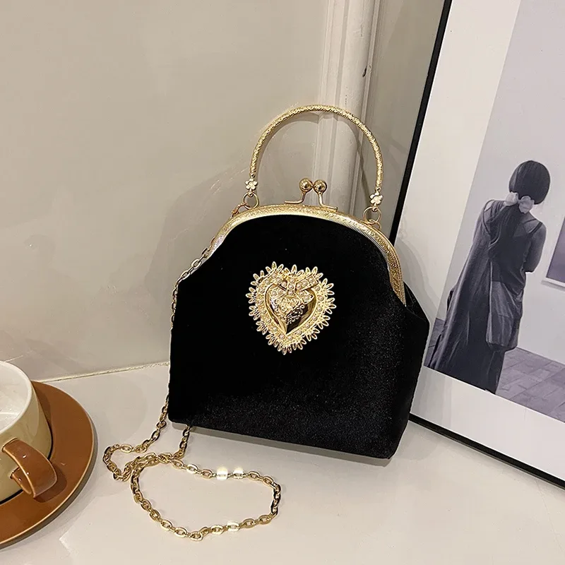 Łańcuchy Aksamitna ramka Serce – Women Bags Sale recenzja i cena