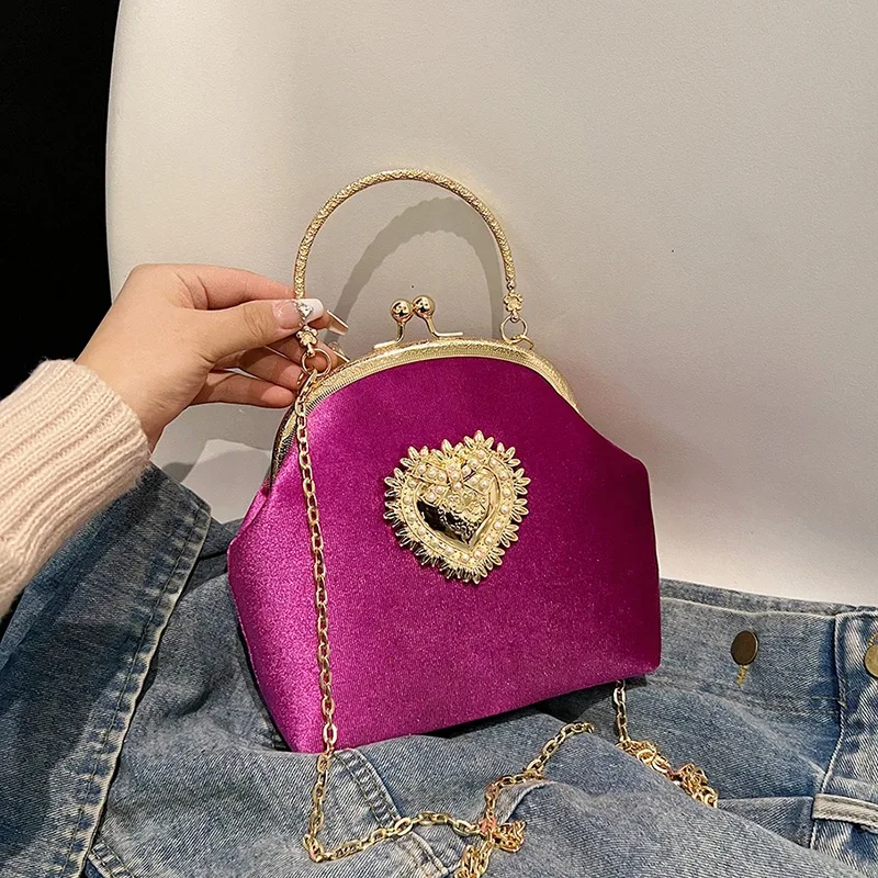 Łańcuchy Aksamitna ramka Serce – Women Bags Sale recenzja i cena